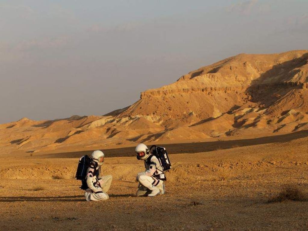 Das «D-Mars»-Projekt («Desert Mars») fand in Kooperation mit der israelischen Raumfahrtbehörde in der Nähe der Kleinstadt Mizpe Ramon statt. Foto: Gil Cohen Magen/XinHua