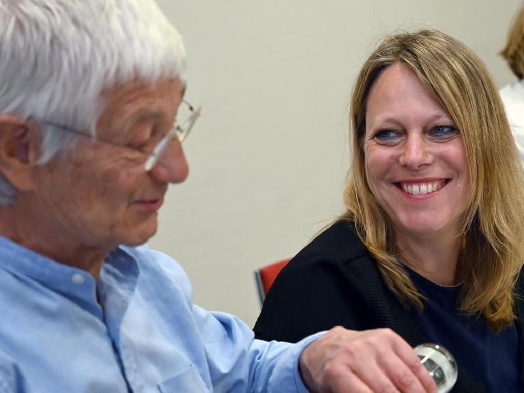 Maike Schaefer, Spitzenkandidatin der Grünen bei der Bürgerschaftswahl, und Landesvorstandssprecher Hermann Kuhn. Foto: Carmen Jaspersen