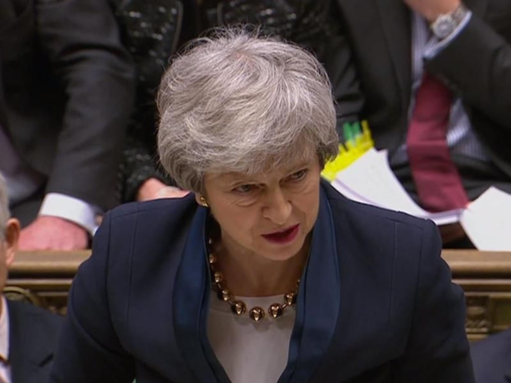 Großbritanniens Premierministerin Theresa May spricht im Unterhaus des Parlaments in London. Foto: House of Commons/PA Wire