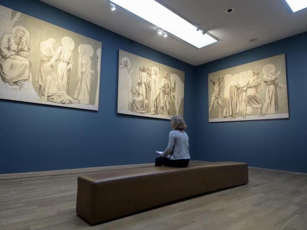 «Heiligenfiguren» von Pierre Puvis de Chavannes (ca. 1893-1898). Foto: Matthias Balk