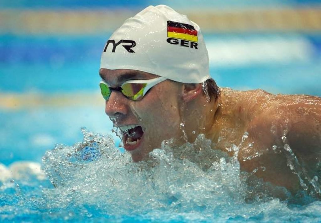 Schwimmen Berlin 11.04.2015 Europaschwimmhalle 127 Deutsche Meisterschaften Berlin 200m Schmetterling Herren Paul NITSCHKE SC Magdeburg
Swimming Berlin 11 04 2015 Europe Swimming pool 127 German Championships Berlin 200m Butterfly men Paul Nitschke SC Magdeburg