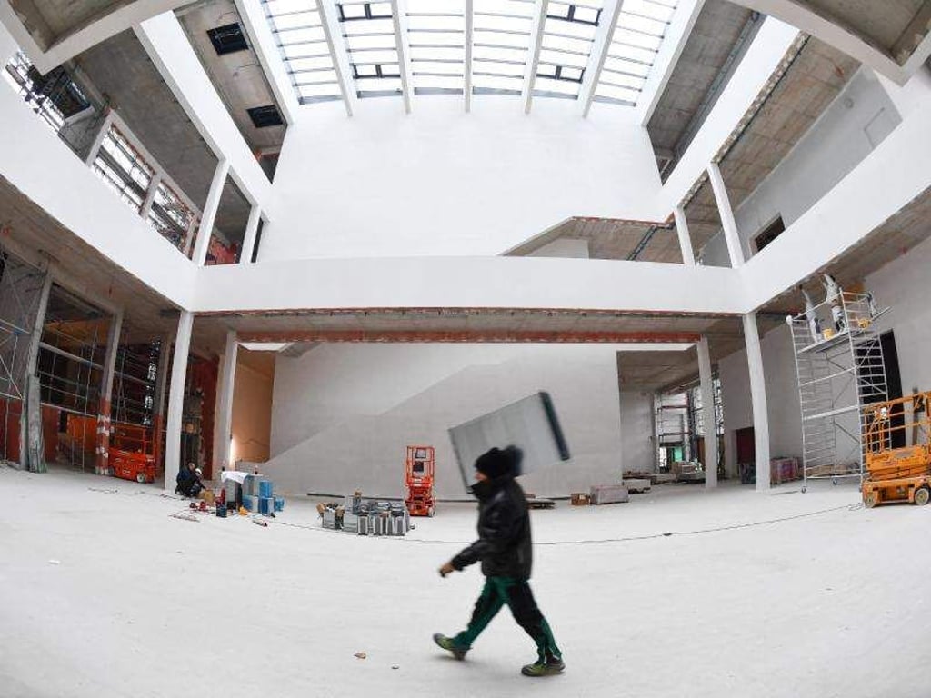 Ende des Jahres soll der Neubau der Kunsthalle Mannheim fertig sein. Foto: Uwe Anspach