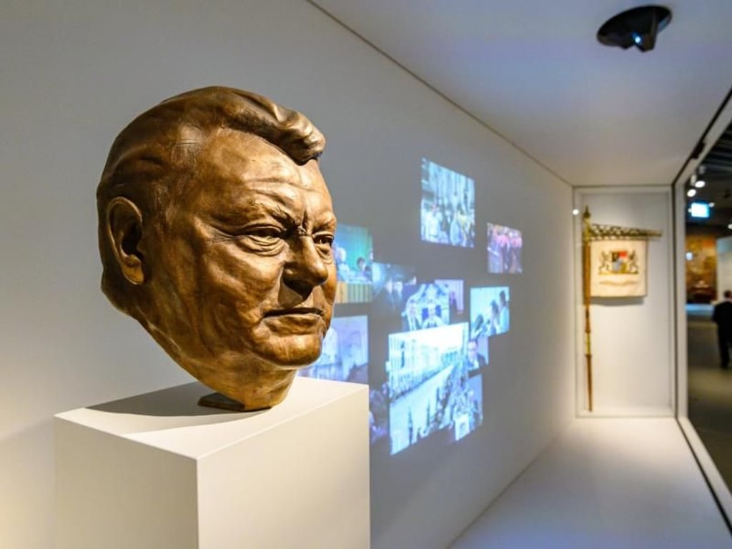 Eine Büste von Franz Josef Strauß. Foto: Armin Weigel