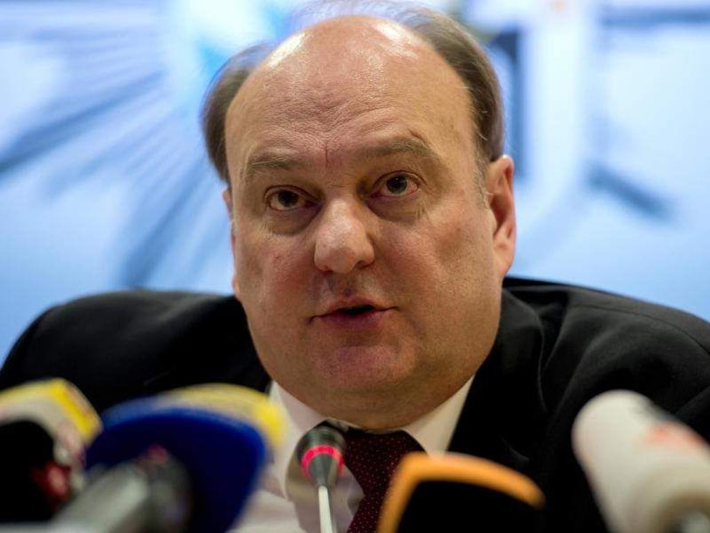 Polizeipräsident Hubertus Andrä während einer Pressekonferenz in München. Foto: Sven Hoppe