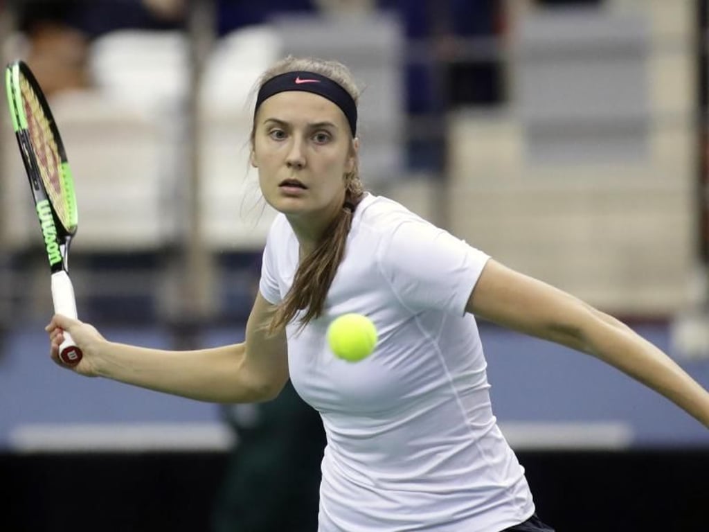 Antonia Lottner unterliegt im vierten Einzel der Ukrainerin Aryna Sabalenka. Foto: Sergei Grits