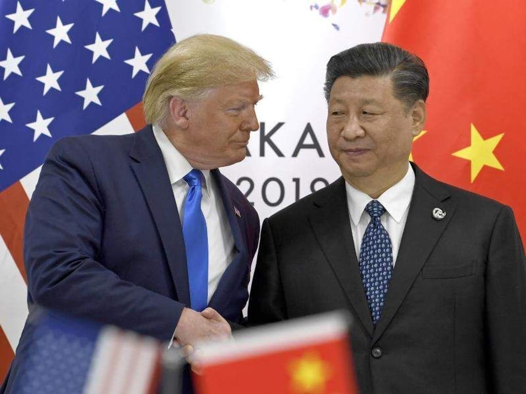 US-Präsident Donald Trump und sein chinesischer Amtskollege Xi Jinping Ende Juni bei einem Treffen in Japan. Foto: Susan Walsh/AP