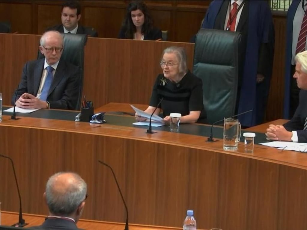 Die Richter im Supreme Court um Präsidentin Lady Hale. Foto: Supreme Court/PA