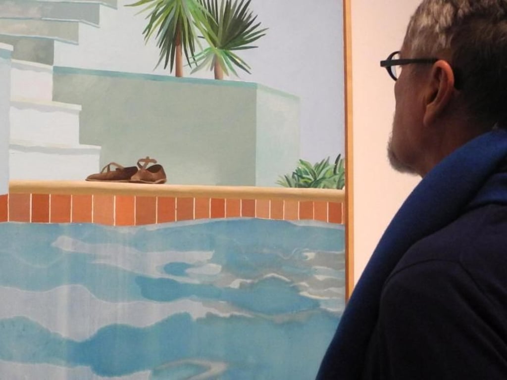 David Hockneys Gemälde «Pool and Steps, Le Nid du Duc». Foto: Johannes Schmitt-Tegge