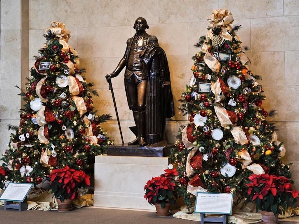 George Washington war der erste Präsident der Vereinigten Staaten - auf dem Landsitz Mount Vernon wird zu Weihnachten das Leben der Familie nachgestellt. Foto: George Washington's Mount Vernon