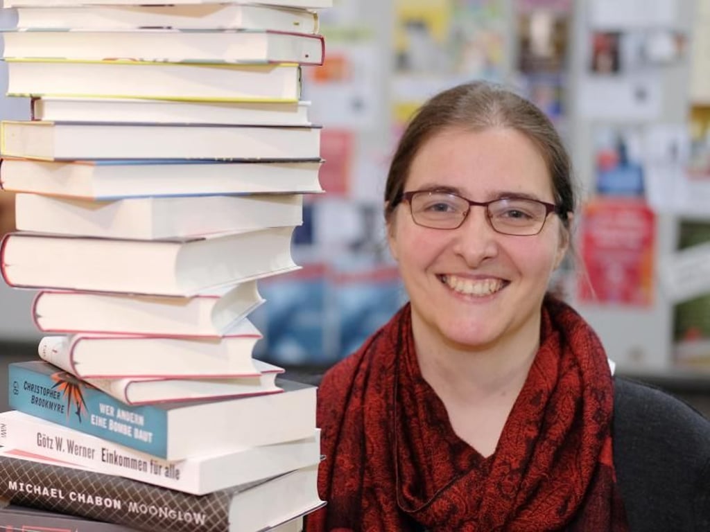 Jana Stahl macht sich für Frauen in der Buchbranche stark. Foto: Sebastian Willnow