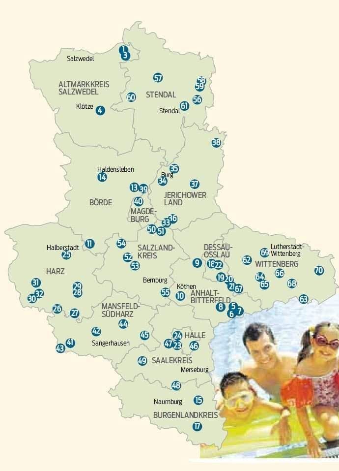 Badegewässer in Sachsen-Anhalt