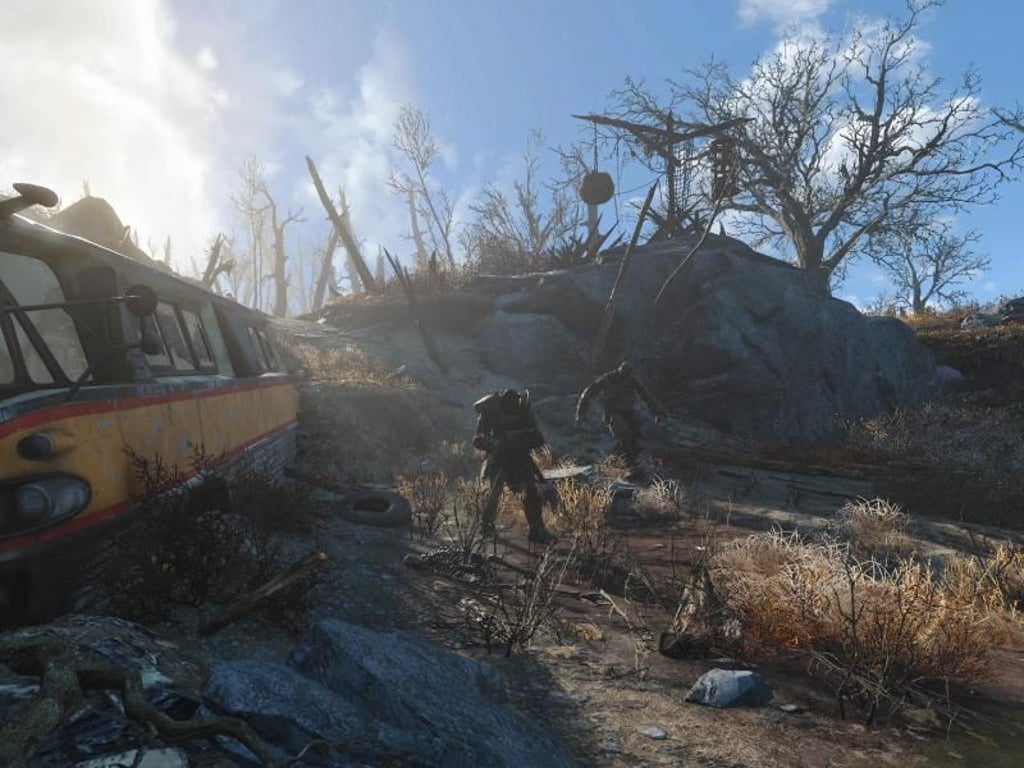 In der unwirtlichen Welt von «Fallout 4» begibt sich der Spieler auf die Suche nach seinem entführten Sohn. Dabei trifft man auf allerlei mehr oder weniger gruselige Gestalten. Screenshot: Bethesda Foto: Bethesda