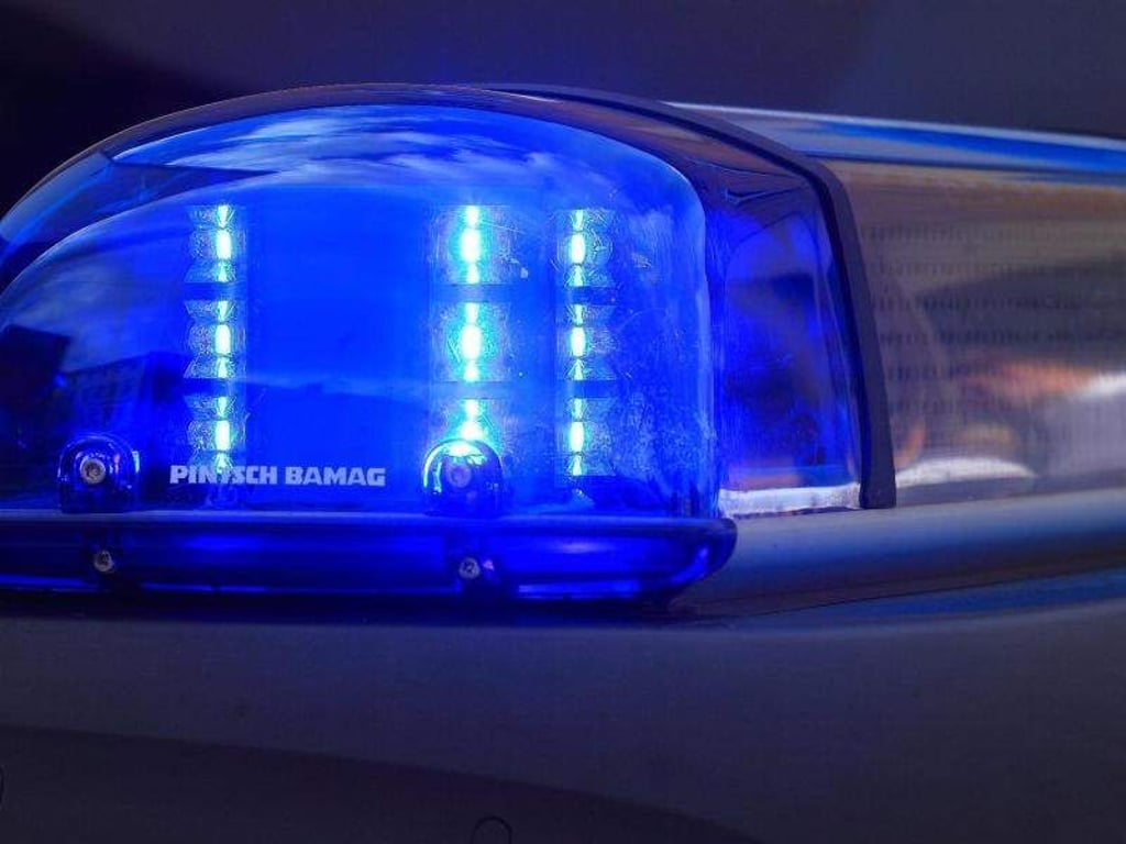 Das Blaulicht eines Funkstreifenwagens blinkt. Foto: Jens Wolf/Archiv
