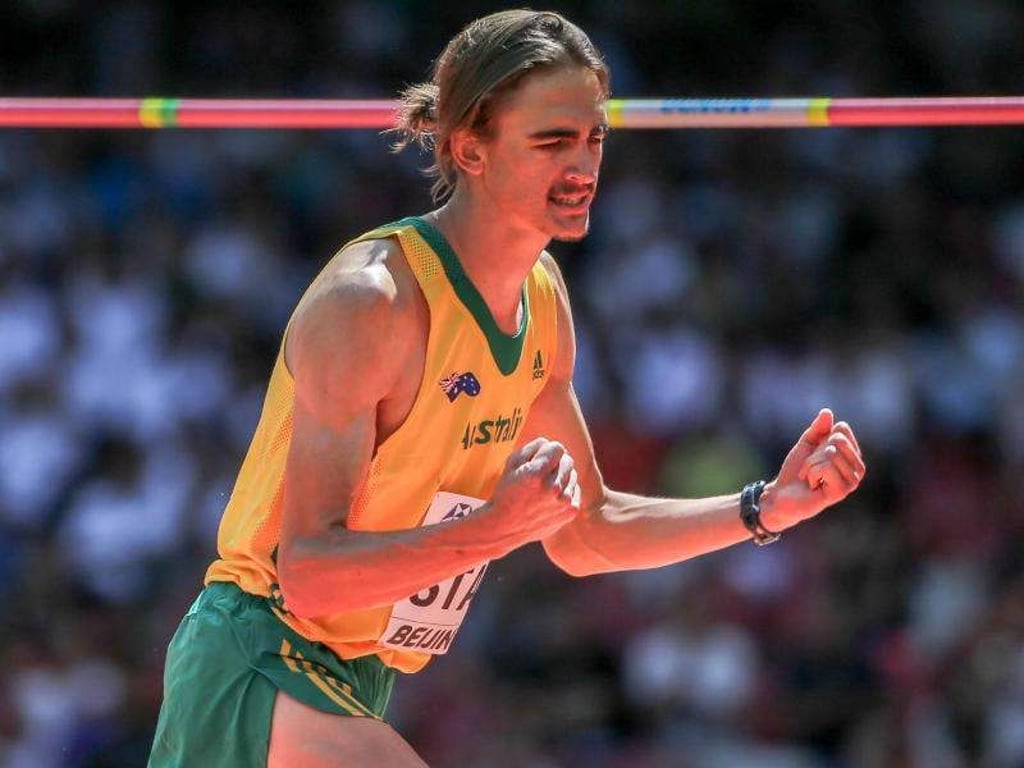 Mit einem Sprung über 2,36 Meter hat Brandon Starc das Meeting in Eberstadt gewonnen. Foto: Michael Kappeler