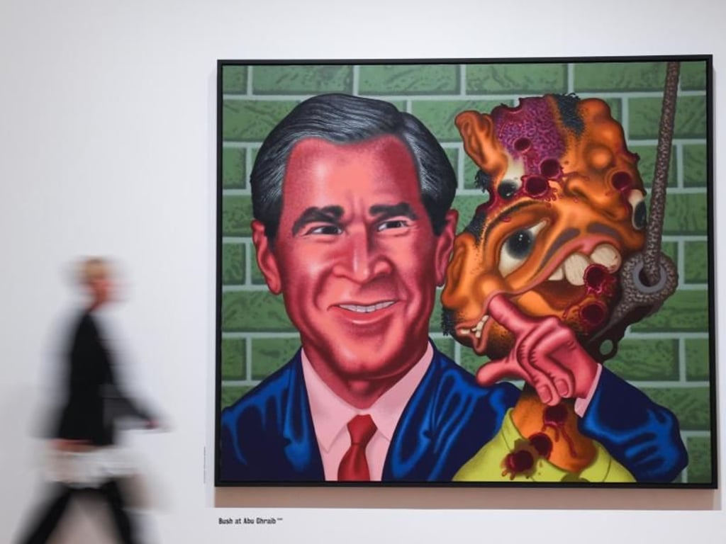 Peter Saul, Bush at Abu Ghraib, 2006. Foto: Arne Dedert