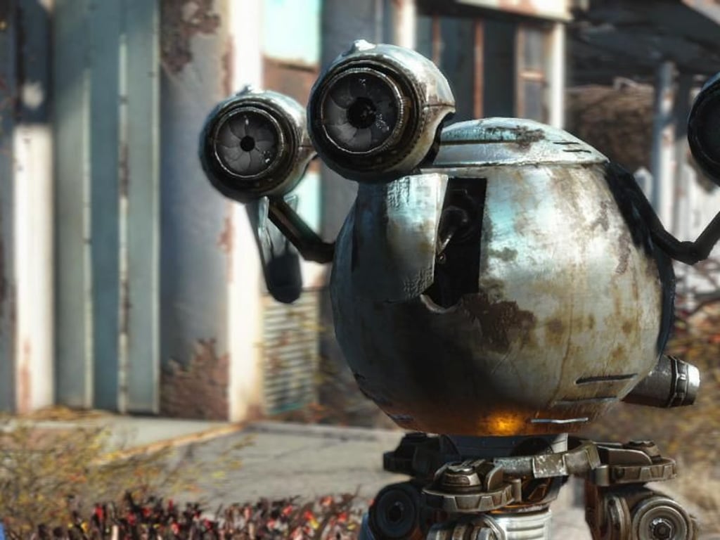 Haushaltsroboter sind in der Welt von «Fallout 4» keine Seltenheit. Hier trifft der Protagonist nach 200 Jahren Tiefschlaf unter der Erde auf seinem alten «Mr. Handy». Screenshot: Bethesda Foto: Bethesda