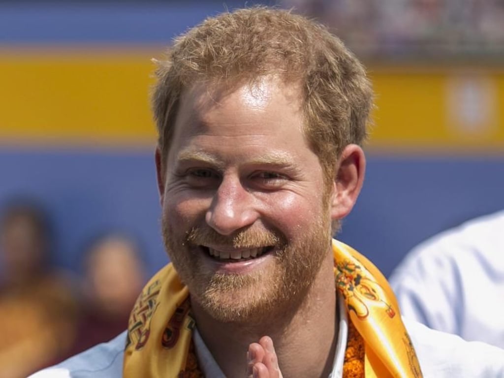 Ein gutgelaunter Prinz Harry in Nepal. Foto: Narendra Shrestha