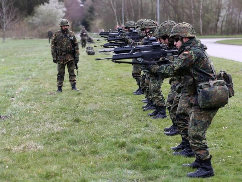 Soldaten der Bundeswehr in Husum in Schleswig-Holstein. Foto: Christian Charisius