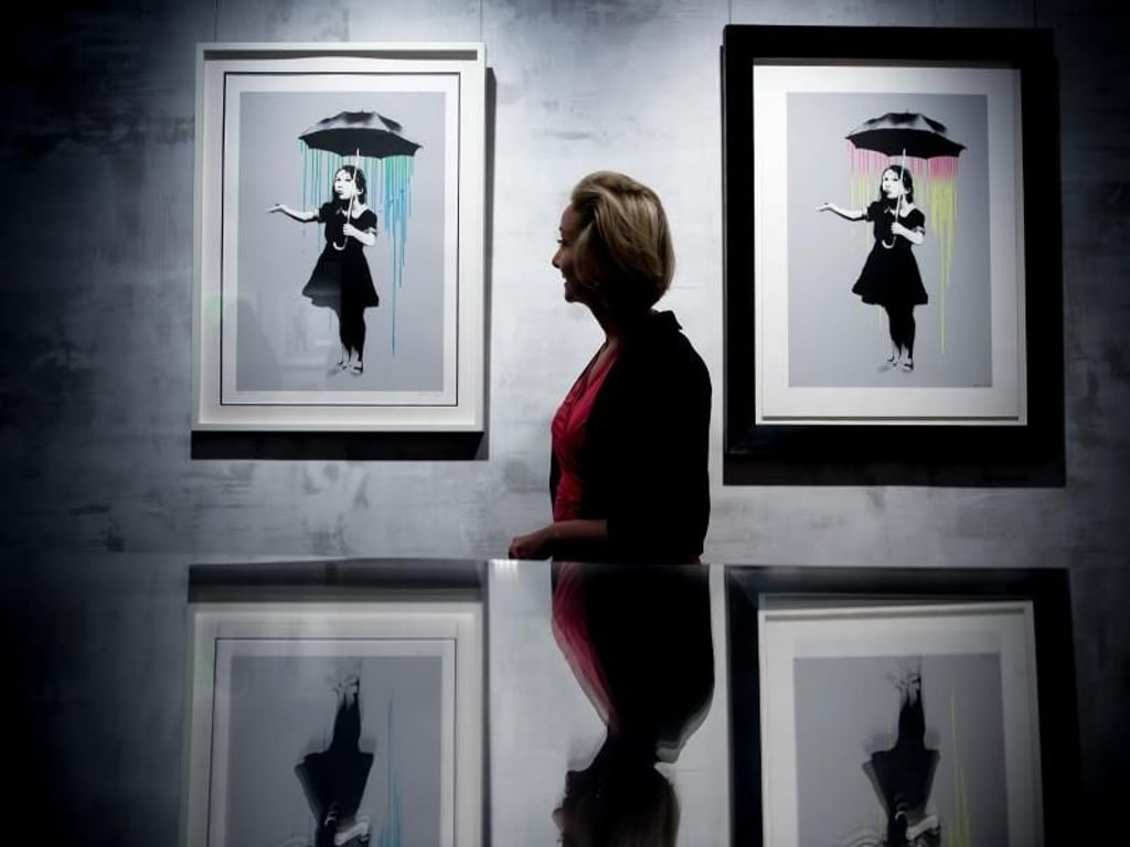 Von der Straße in die Galerie: «Nola» von Banksy. Foto: Sven Hoppe