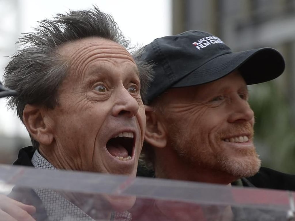 Brian Grazer (l) ist ganz aus dem Häuschen, Ron Howard bleibt gelassen. Foto: Mike Nelson