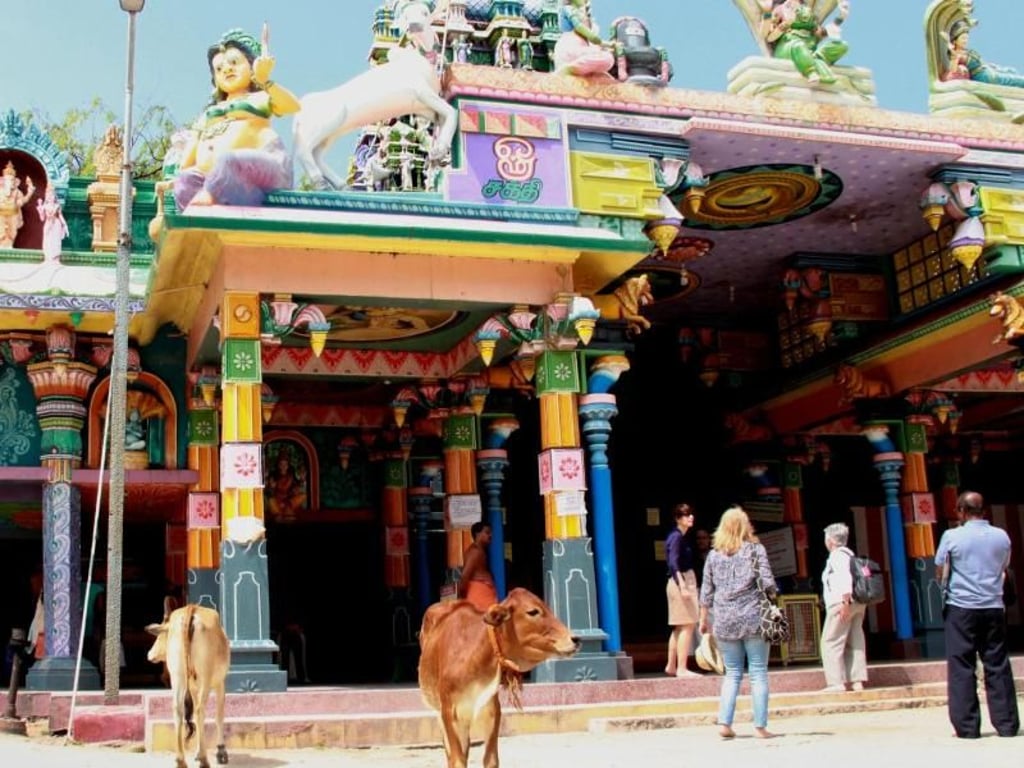 Farbenprächtig ist dieser Hindutempel auf der Insel Pungudutivu in Jaffna. Foto: Dagmar Gehm