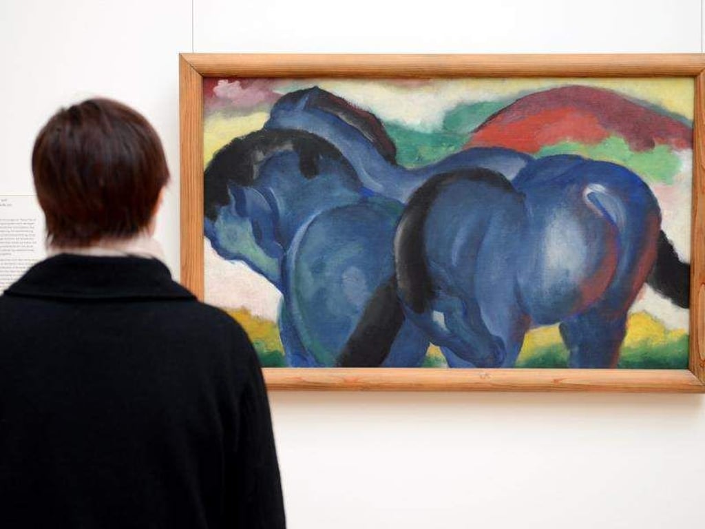 «Kleine blaue Pferde» von Franz Marc in Stuttgart. Foto: Bernd Weißbrod