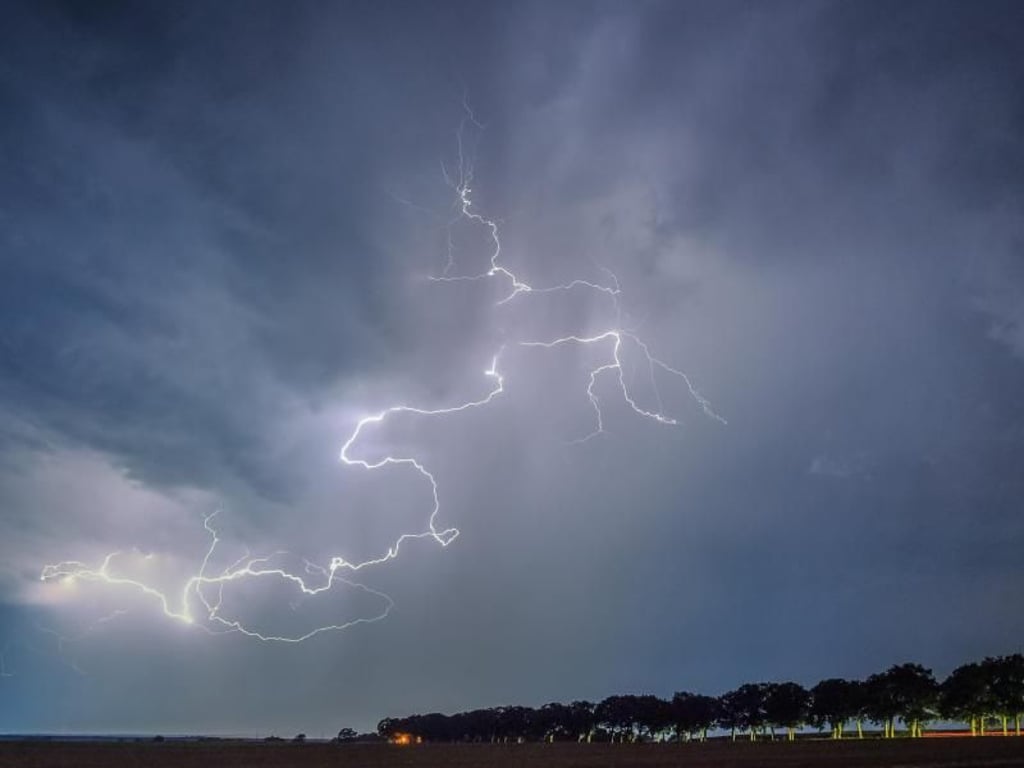 Gewitter über Brandenburg. Foto: Patrick Pleul