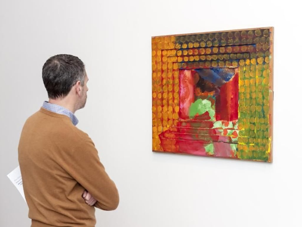 Zwischen Abstraktion und Figuration: «Portrait of the artist» von Howard Hodgkin. Foto: Jorge Herrera