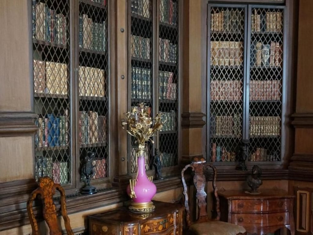 Bücher bis hinauf zur Decke: Bibliothek von Erzherzog Ferdinand Maximilian. Foto: Alexandra Stahl
