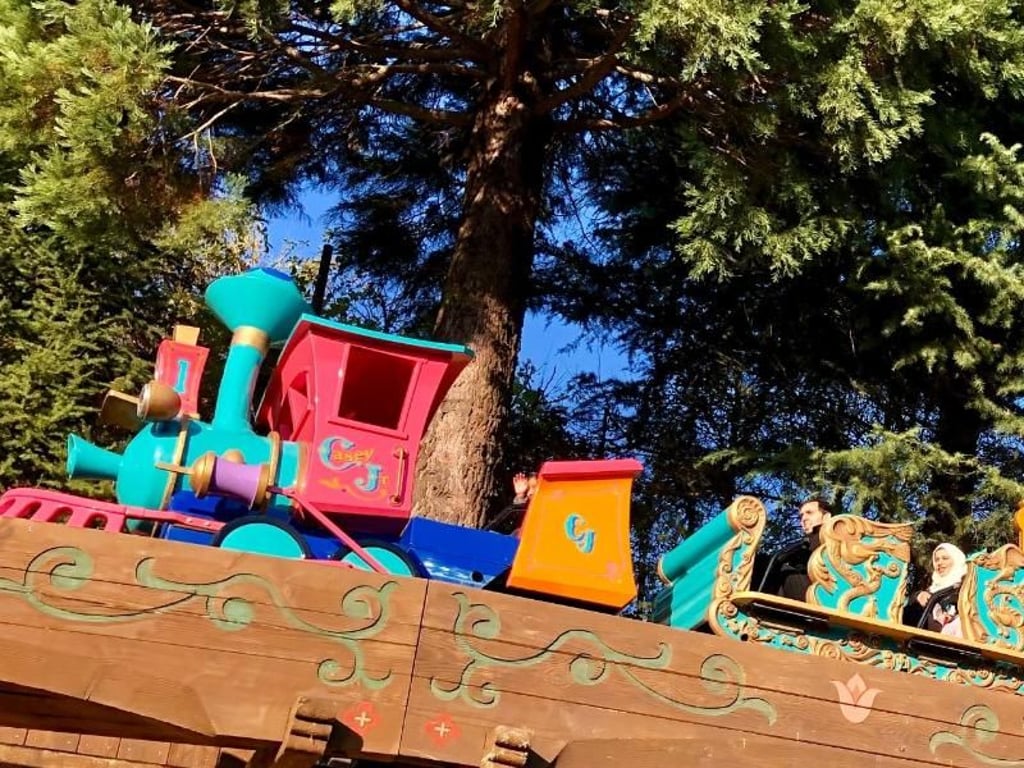 Mit dem «Casey Jr.»-Zug düsen auch kleine Kinder gern herum. Foto: Teresa Nauber
