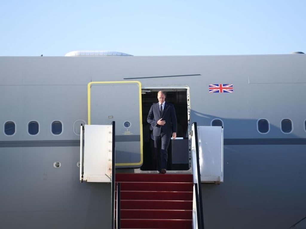 Ankunft Flughafen Ben-Gurion: Prinz William reist fünf Tage durch den Nahen Osten. Auch Israel steht auf seinem Programm. Es ist der erste offizielle Besuch eines Mitgliedes der britischen Königsfamilie in Israel seit der Staatsgründung 1948. Foto: Joe Giddens/PA