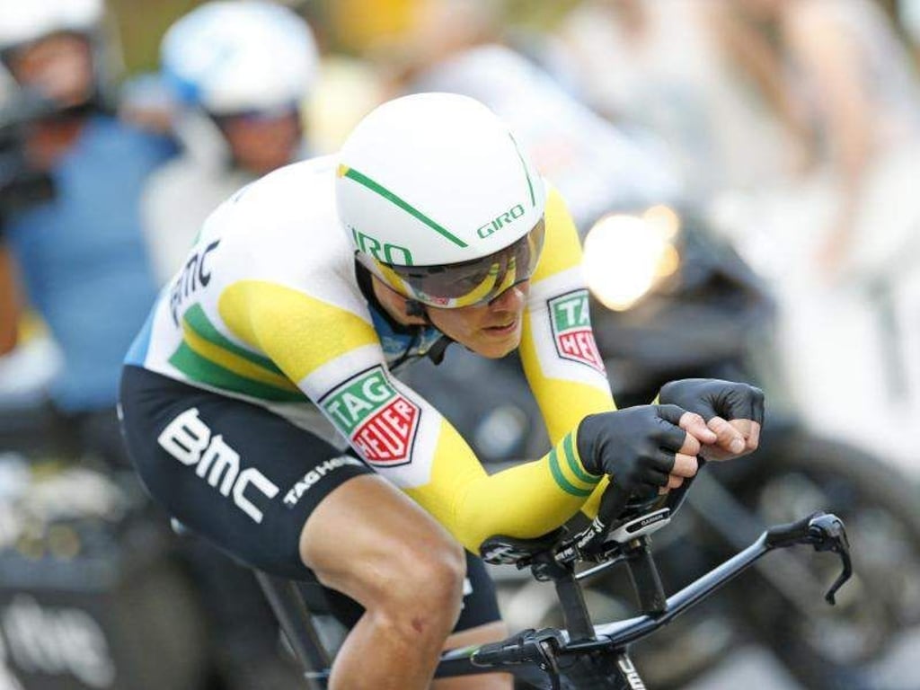 Rohan Dennis vom Team BMC hat den Prolog der 73. Spanien-Rundfahrt gewonnen. Foto: Yuzuru Sunada/BELGA