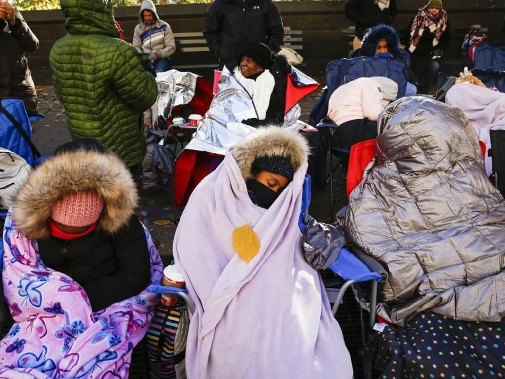 Es ist bitterkalt in New York. Foto: Eduardo Munoz Alvarez/AP