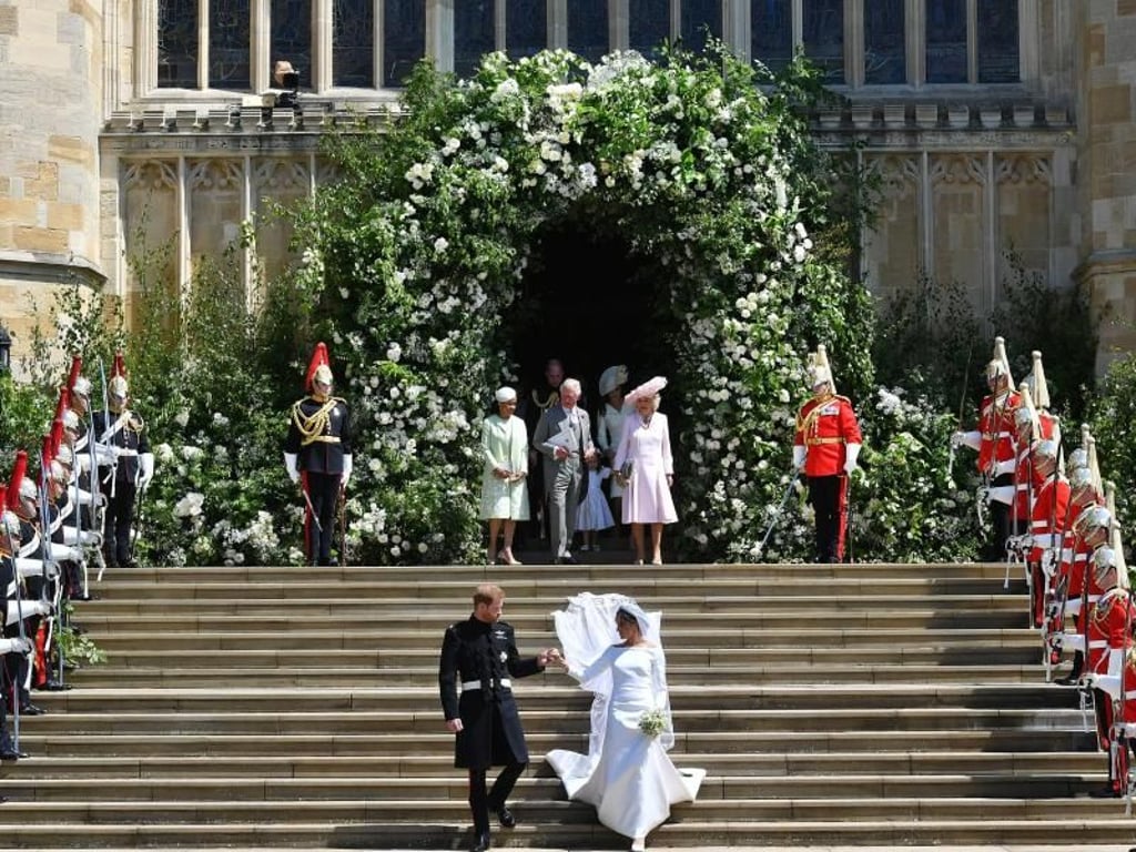 Diese Hochzeit war ein Traum. Foto: Ben Birchall/PA Wire