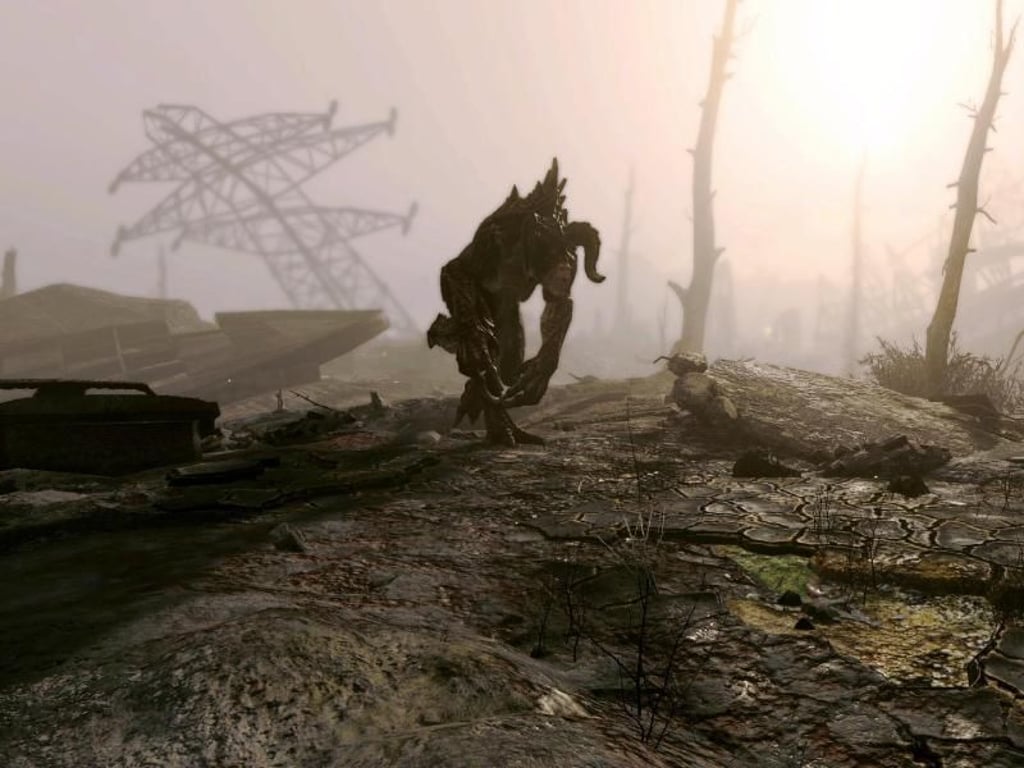 Neben Robotern, Supermutanten, Zombies und Androiden bevölkern auch gefährliche «Todeskrallen» das post-apokalyptische Ödland von «Fallout 4». Screenshot: Bethesda Foto: Bethesda