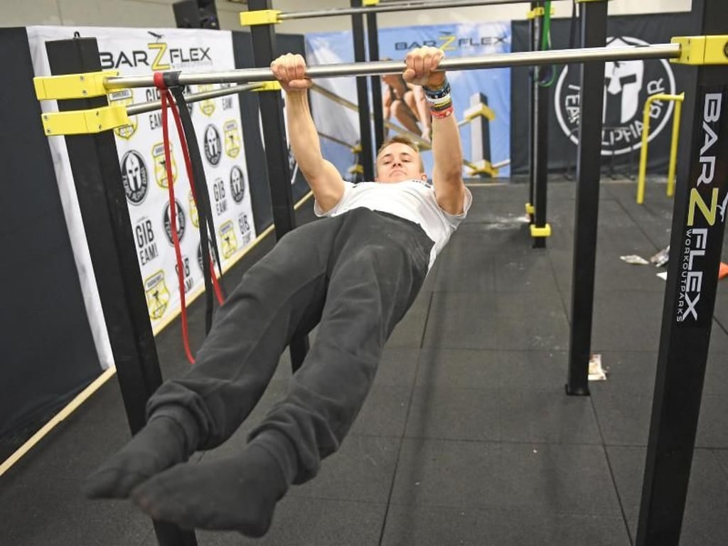 Für das Calisthenics-Training braucht es nicht viele Geräte - eine Turnstange oder auch nur eine Parkbank oder eine Leiter reichen. Foto: Henning Kaiser/dpa-tmn