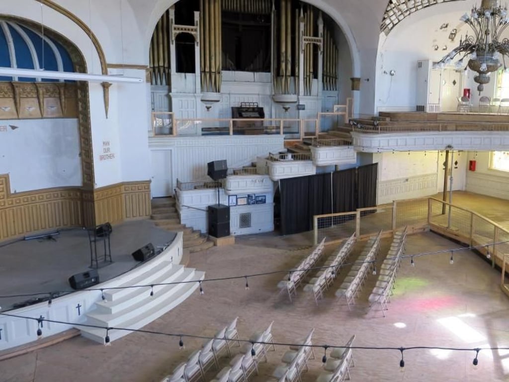 Nach 20 Jahren ohne Nutzung läuft eine große Sanierung: Der Clayborn Temple in Memphis war 1968 das Zentrum des Müllarbeiterstreiks, der Martin Luther King in die Stadt geführt hatte. Foto: Christian Röwekamp
