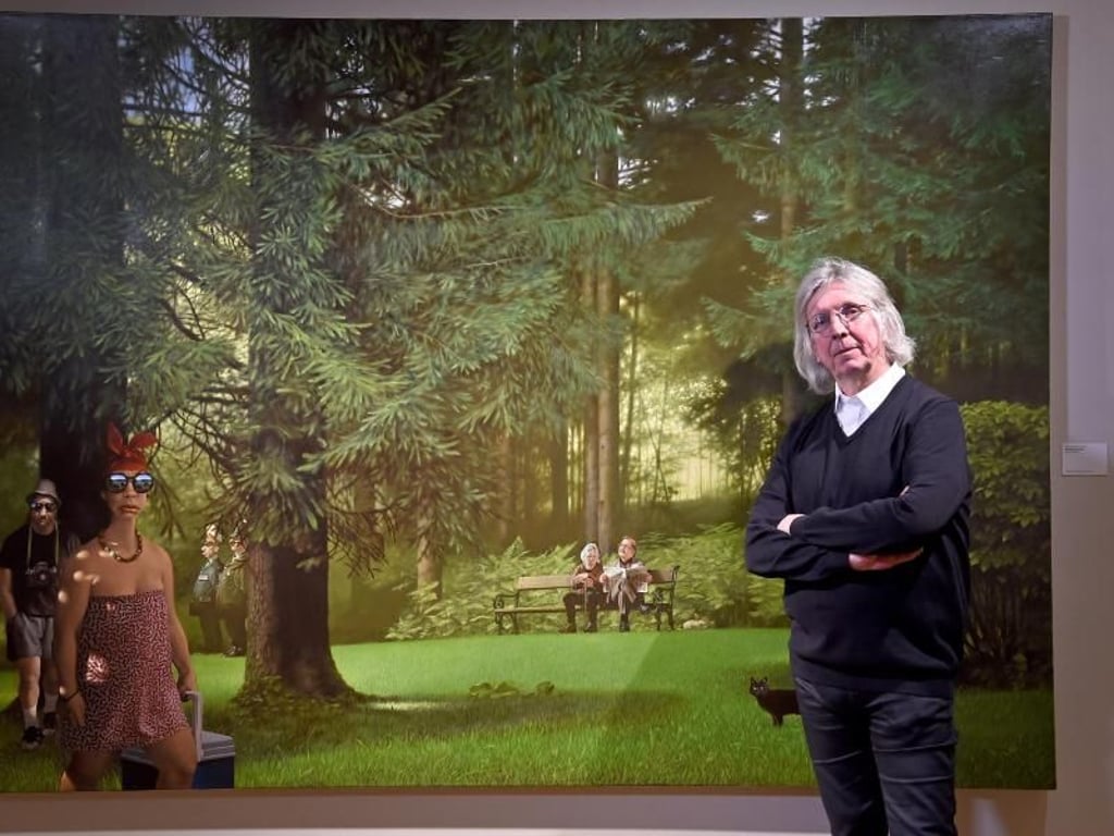 Der Karikaturist Gerhard Haderer am «Wandertag». Foto: Holger Hollemann