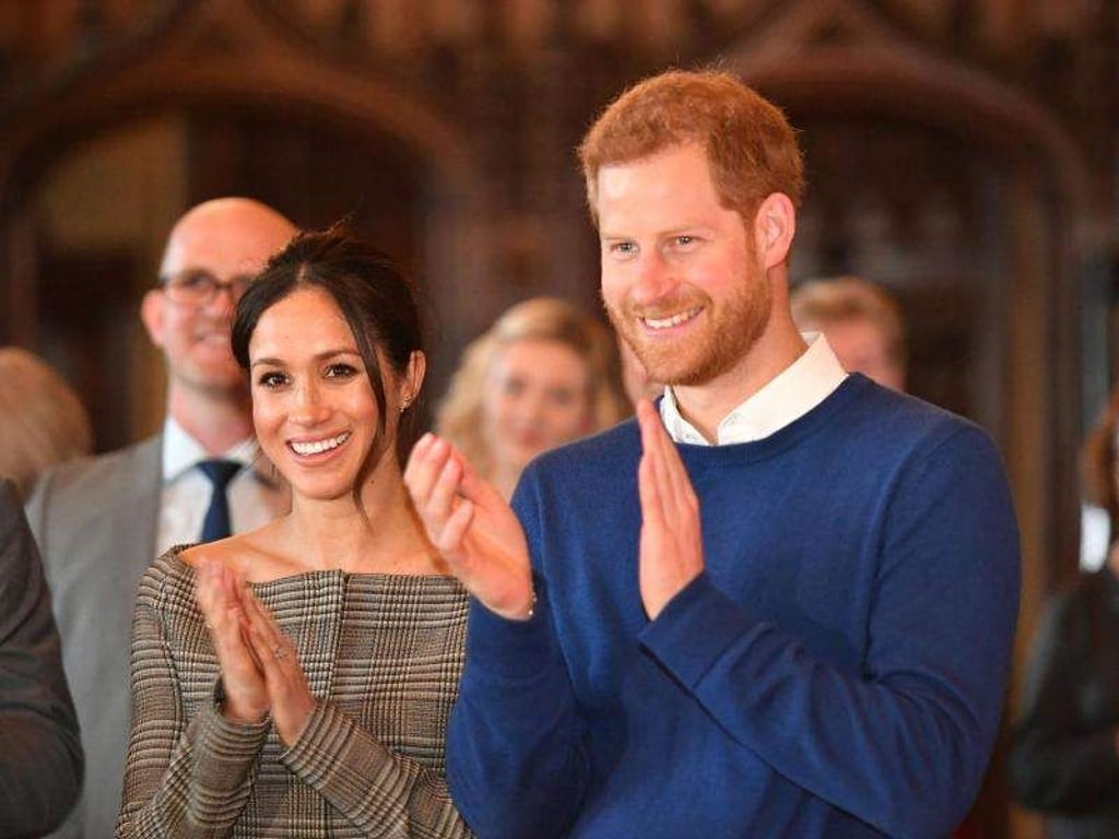 Gut gelaunt im Schloss Cardiff: Prinz Harry und Meghan Markle. Foto: Ben Birchall
