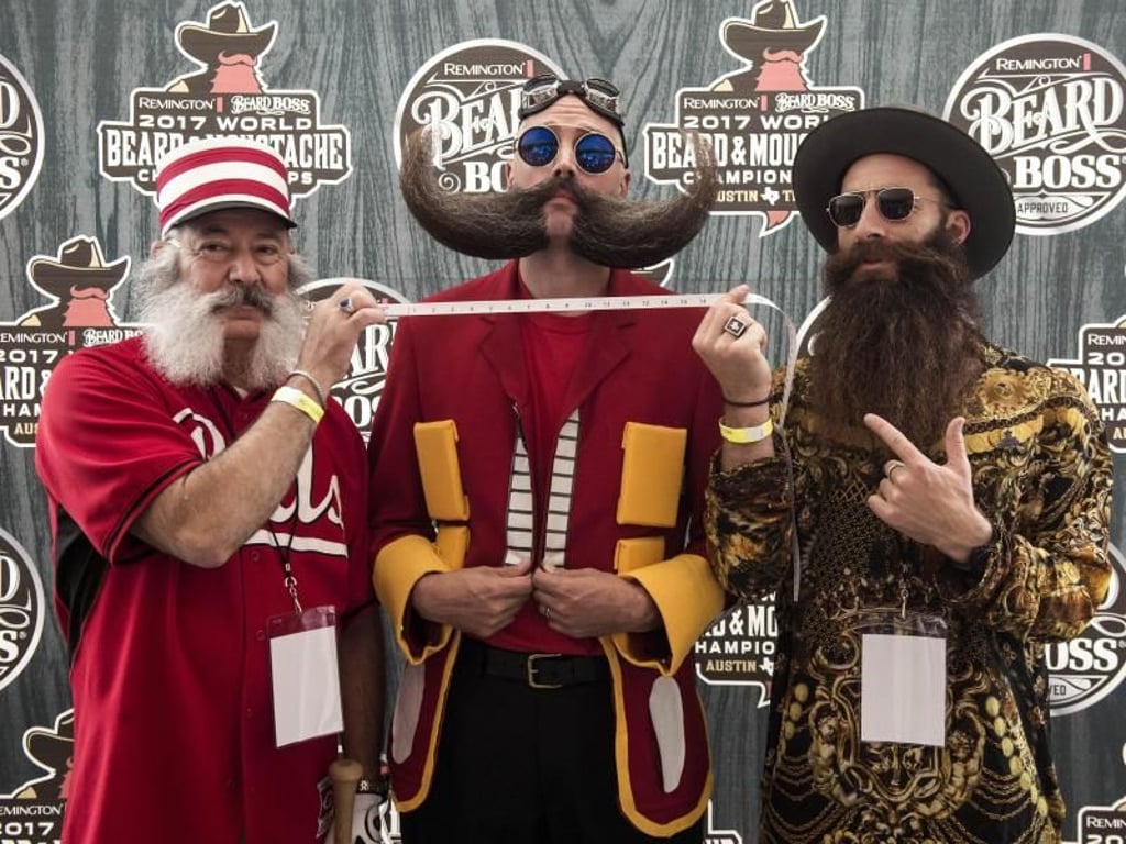 Bei der WM in Austin sind nicht nur die Bärte extravagant. Foto: Brian Cahn/ZUMA Wire