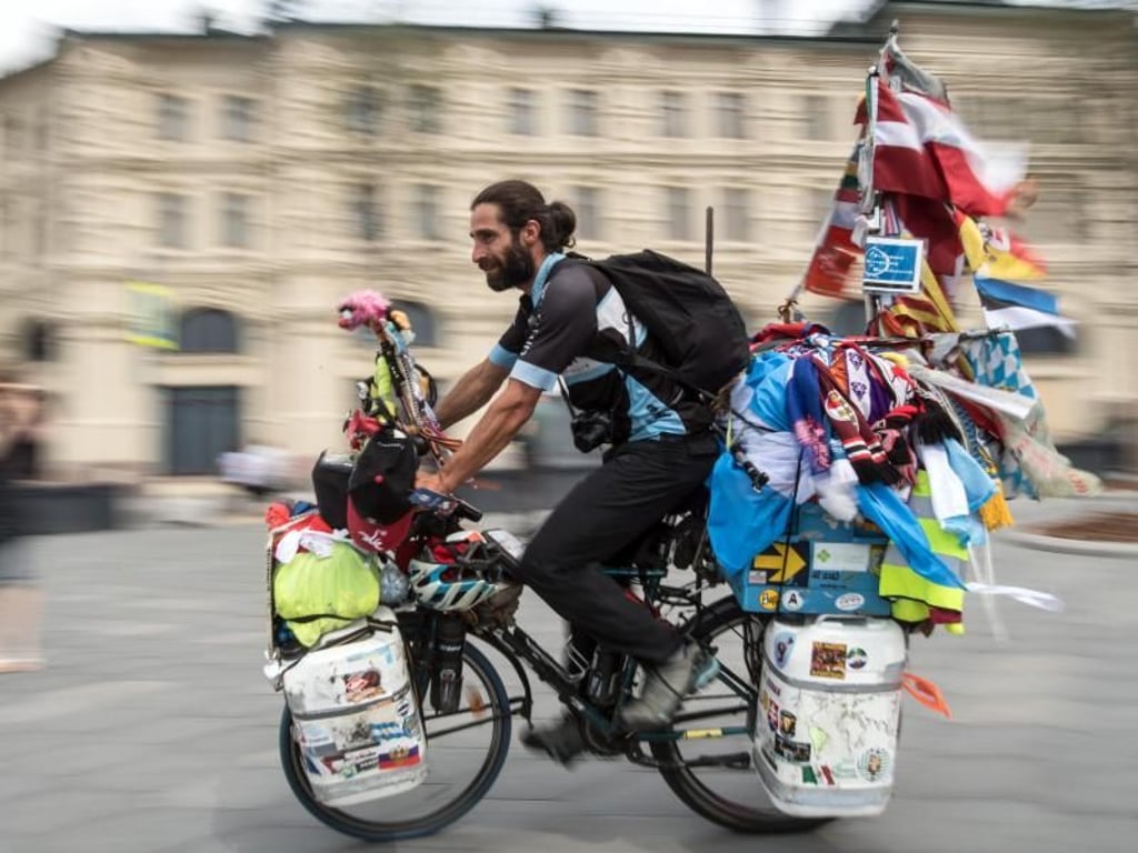 Matyas Amaya, ein argentinischer Fan, in der Nähe des Roten Platzes. Foto: Federico Gambarini