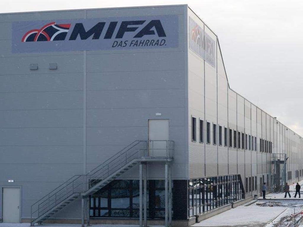 Das Werk des Fahradherstellers Mifa in Sangerhausen. Foto: Klaus-Dietmar Gabbert/Archiv