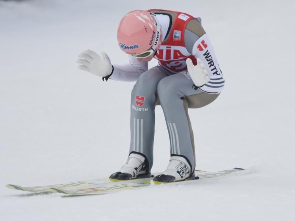 Severin Freund gelangen mächtige Sätze, aber an einem kam auch er nicht vorbei. Foto: Patrick Seeger