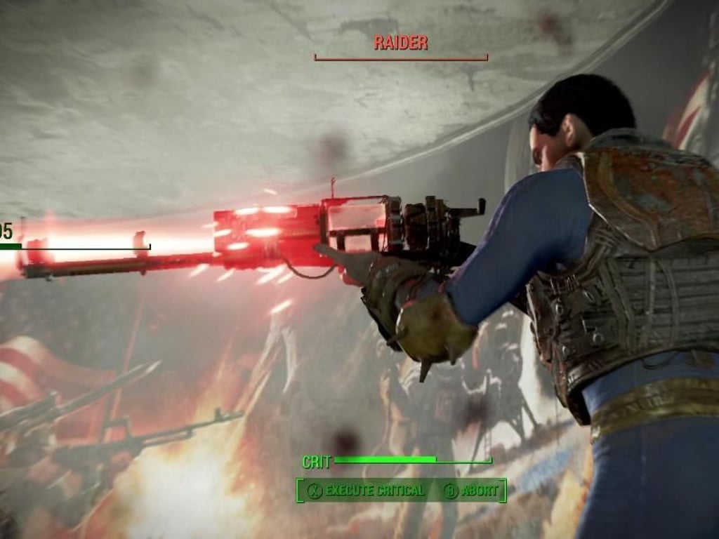 Vom Brecheisen bis zum mächtigen Lasergewehr können Spieler in «Fallout 4» allerlei tödliche Technik einsetzen. Screenshot: Bethesda Foto: Bethesda