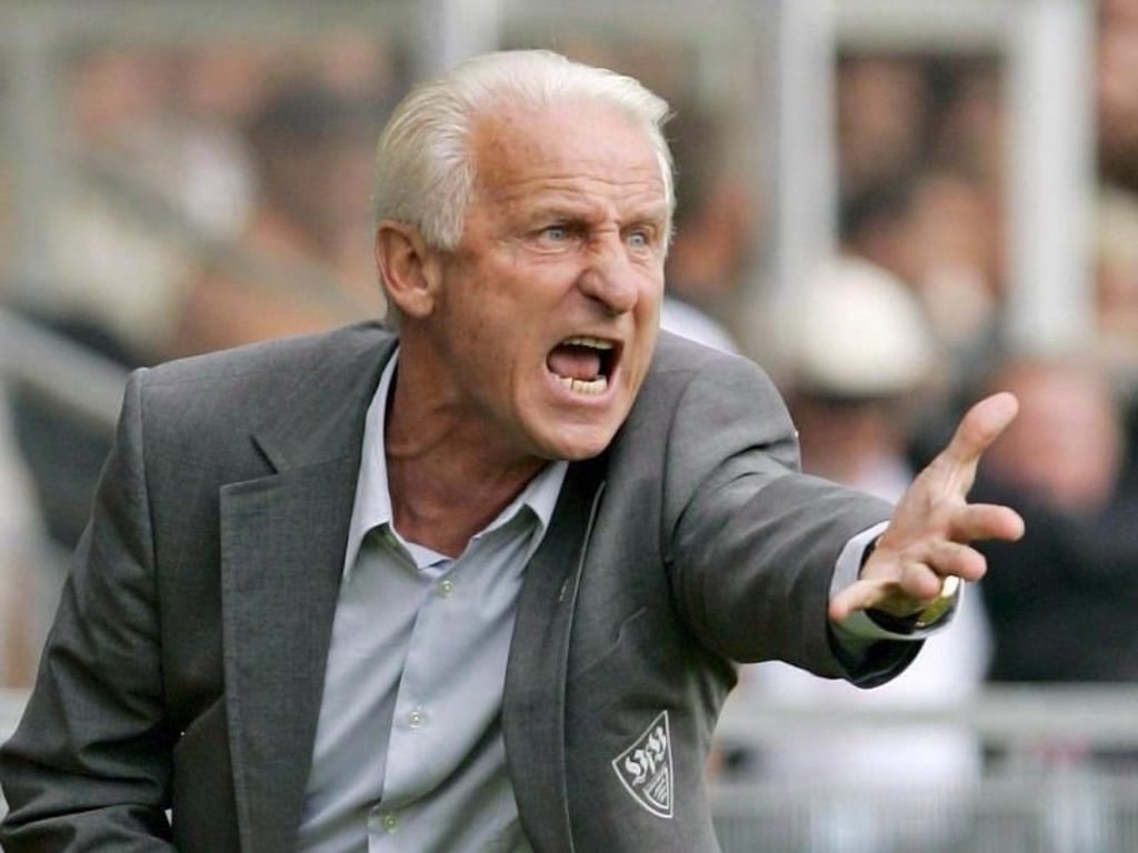 Giovanni Trapattoni 2005 als Trainer des Fußball-Bundesligisten VfB Stuttgart. Foto: Ronald Wittek