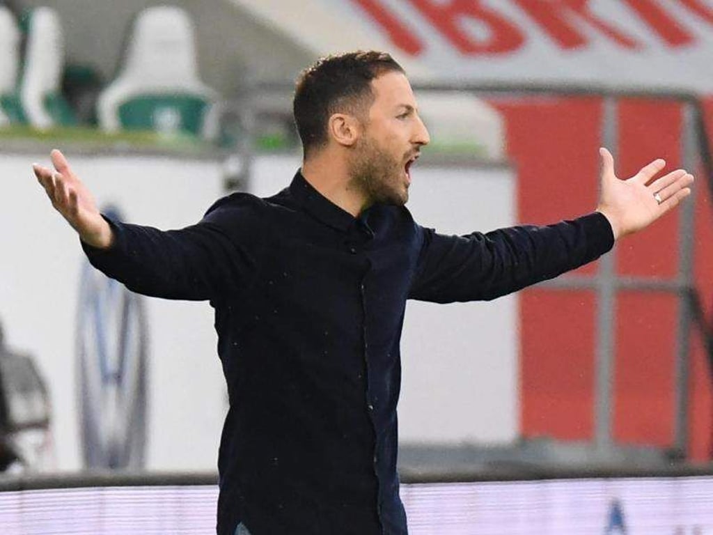 Domenico Tedesco wurde laut eigener Aussage vom Schiedsrichter beleidigt. Foto: Peter Steffen