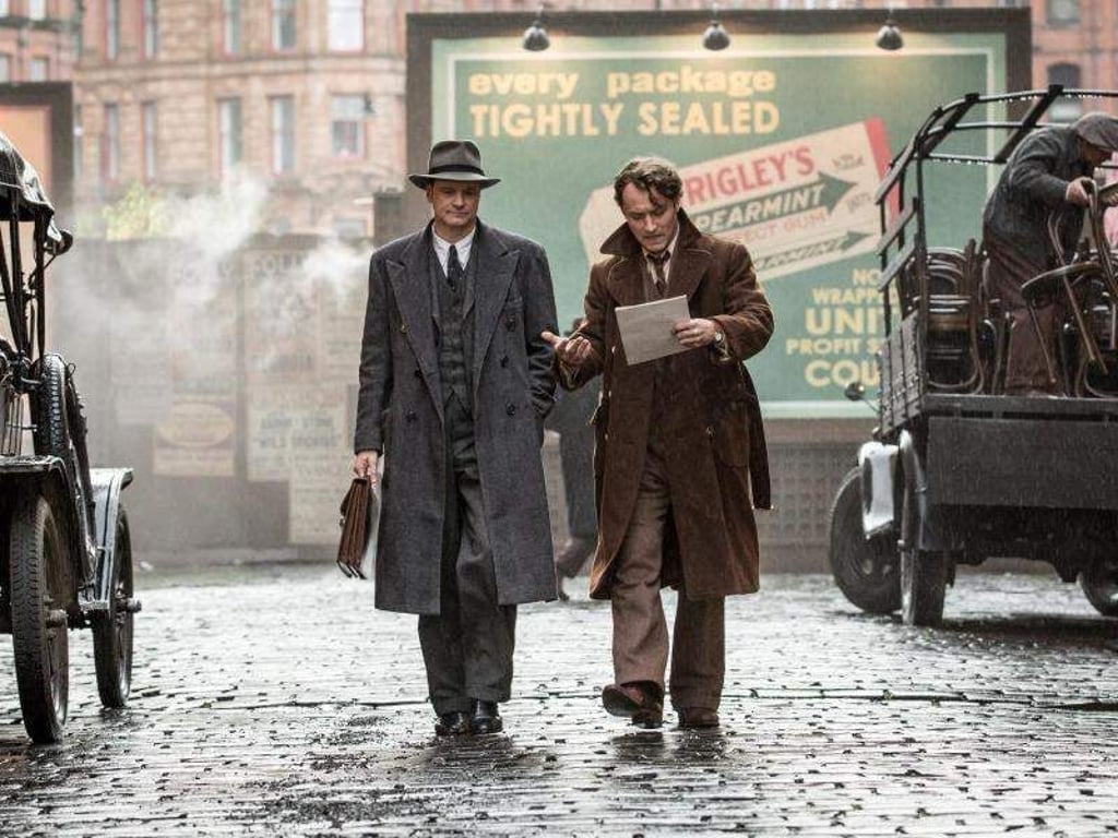 Colin Firth (l) als Maxwell Perkins und Jude Law als Thomas Wolfe. Foto: WildBunch