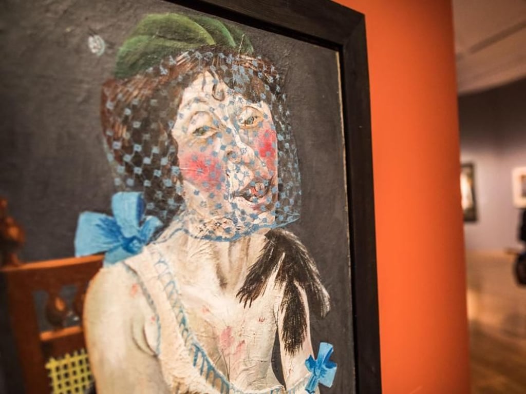 Das Bild «Dame mit Schleier und Nerz» von Otto Dix (1920). Foto: Frank Rumpenhorst