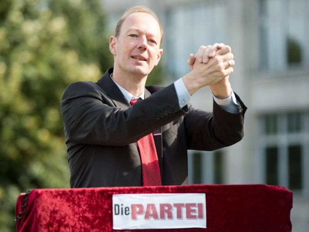 Martin Sonneborn, Chef der Partei «Die Partei», ist Mitglied des Europaparlaments. Foto: Maurizio Gambarini