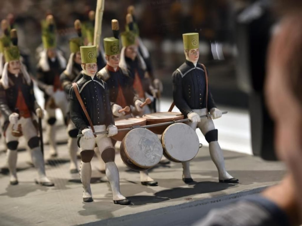 Holzfigürchen einer Bergbau-Musikkapelle im Bochumer Museum. Foto: Caroline Seidel